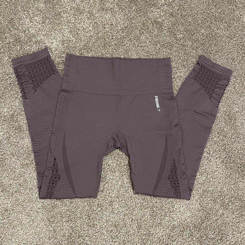 Gymshark High Waisted Leggings - Gray/Purple